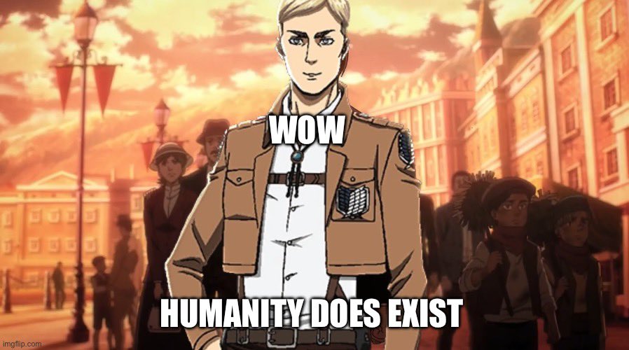 bruhyoukidding's tweet photo. What if Erwin survived? Part 1 [the good ending] https://t.co/UgCKpfqfaw