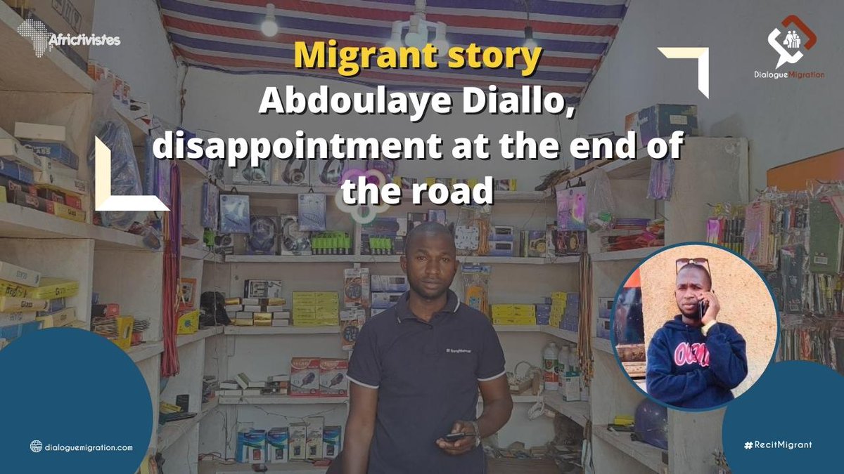DialMigration's tweet photo. #RecitMigrant
Migration disillusionment is common for many youth who want to reach the Eldorado 🧳🚢🛫
Our reporter @saidoulab ✍️ went to meet a young Guinean victim of this irresistible temptation➡️https://t.co/WrcZDU0CYA
#DialoguesMigrations https://t.co/vEjDpWzwkp