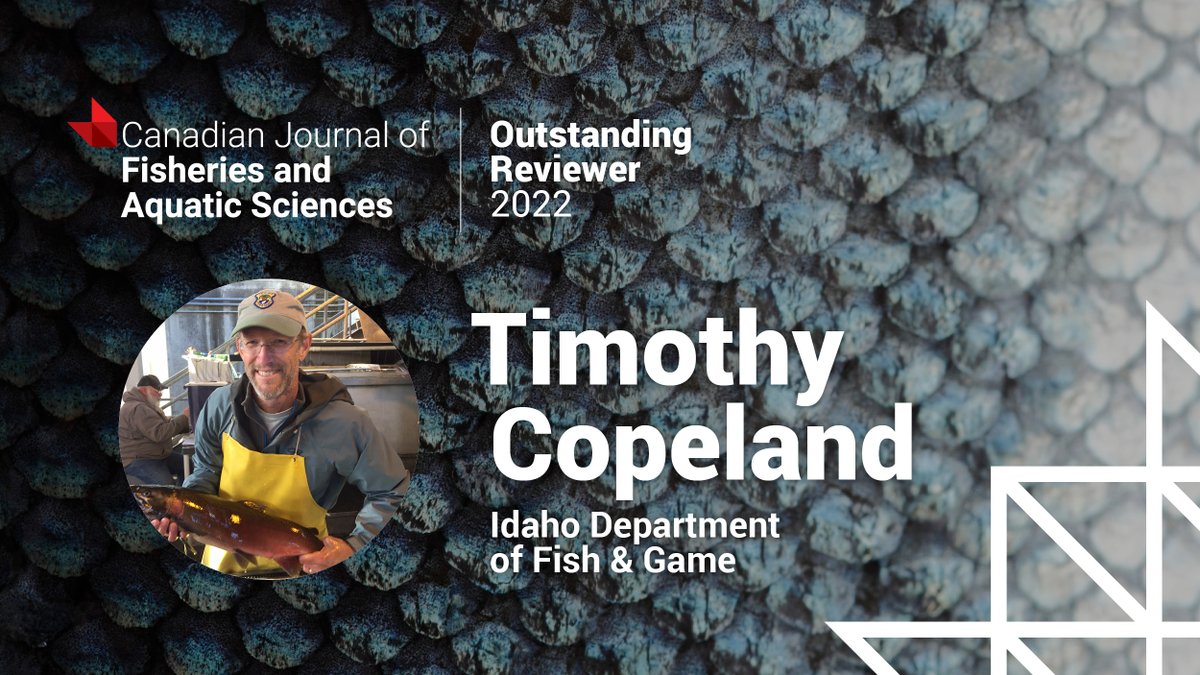 cjfas's tweet photo. Thank you, Timothy Copeland, Outstanding Reviewer for 2022! @idfg https://t.co/6u56ZI5mIO
