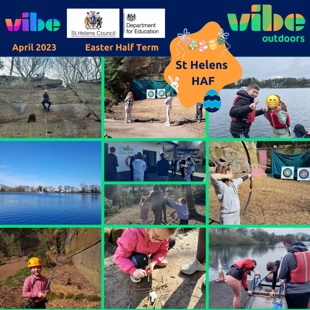 We have loved working with #StHelens young people on our #HAF programme over the Easter half term. Young people took part in different fun outdoor activities and filled up on tasty lunches/snacks 😍🍃🛶🏹

@vibeukorg #Vibe #VibeOutdoors #Outdoors #HAF2023 #HAFEaster #AALA #LOTC