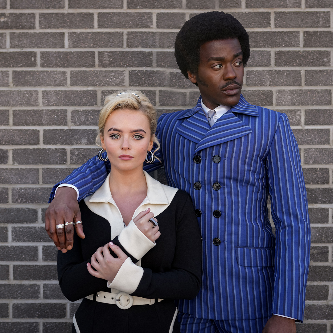 bbcstudios's tweet photo. #DoctorWho steps back in time!

The TARDIS is heading back to the swinging 60's in these exclusive new images with #NcutiGatwa and #MillieGibson.
Filming continues on the new series produced in Wales by @BadWolf_TV with BBC Studios Productions for @BBCOne and @DisneyPlus. https://t.co/x8GAvIrBF4