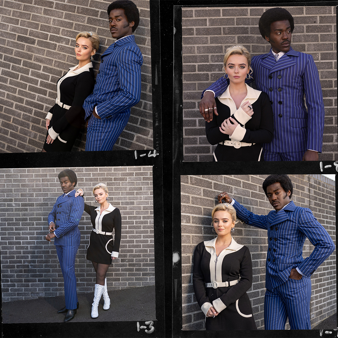 bbcstudios's tweet photo. #DoctorWho steps back in time!

The TARDIS is heading back to the swinging 60's in these exclusive new images with #NcutiGatwa and #MillieGibson.
Filming continues on the new series produced in Wales by @BadWolf_TV with BBC Studios Productions for @BBCOne and @DisneyPlus. https://t.co/x8GAvIrBF4