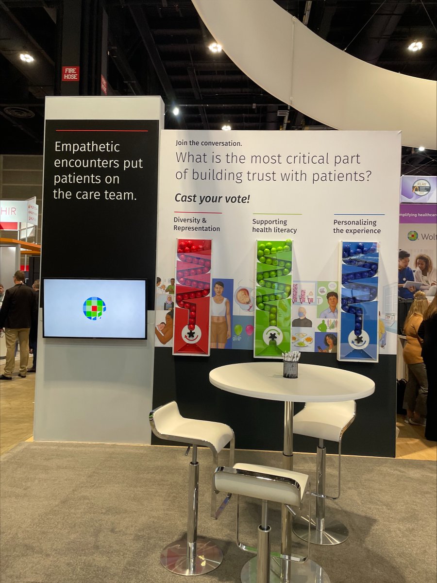UpToDate's tweet photo. We're still going strong at @HIMSS. Visit us at booth #431 to discover the latest innovations in Digital Health Architect™ Consumer Education Suite, #Emmi, #UpToDate, #Lexicomp, and #MediSpan — and don't miss the chance to cast your vote in our interactive survey. #HIMSS23 https://t.co/bKoosg3X0u