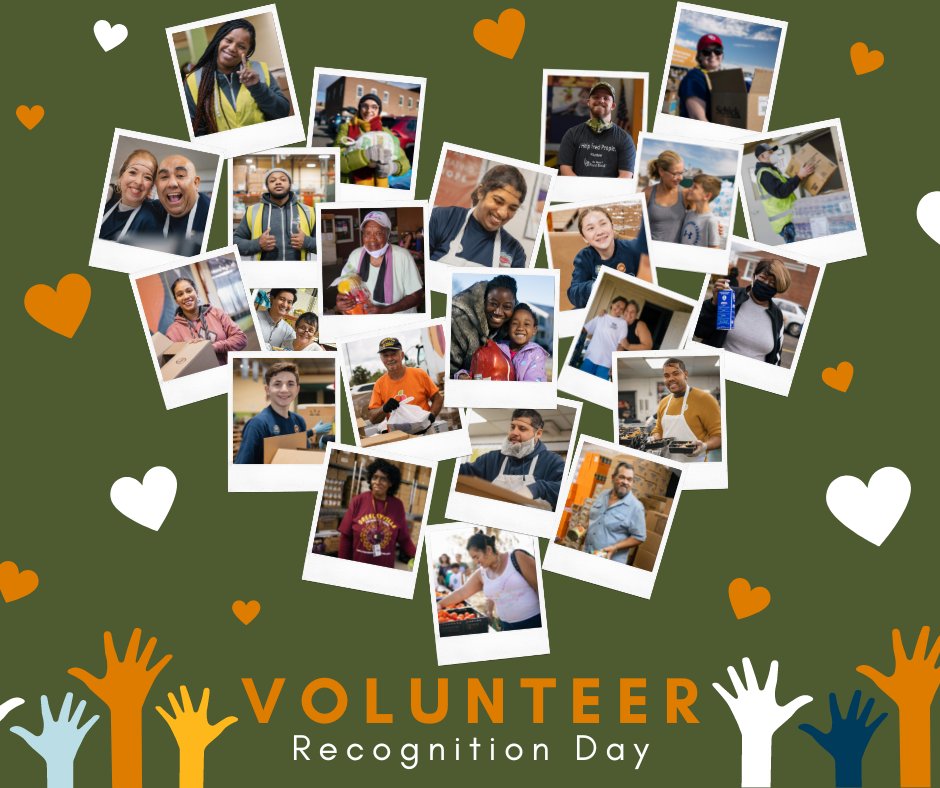 FeedingAmerica's tweet image. Today is Volunteer Recognition Day. Feeding America and our network of food banks rely on volunteers every day to connect our neighbors facing hunger with healthy food.

Find your local food bank and pledge to volunteer today: bit.ly/38LHt3j