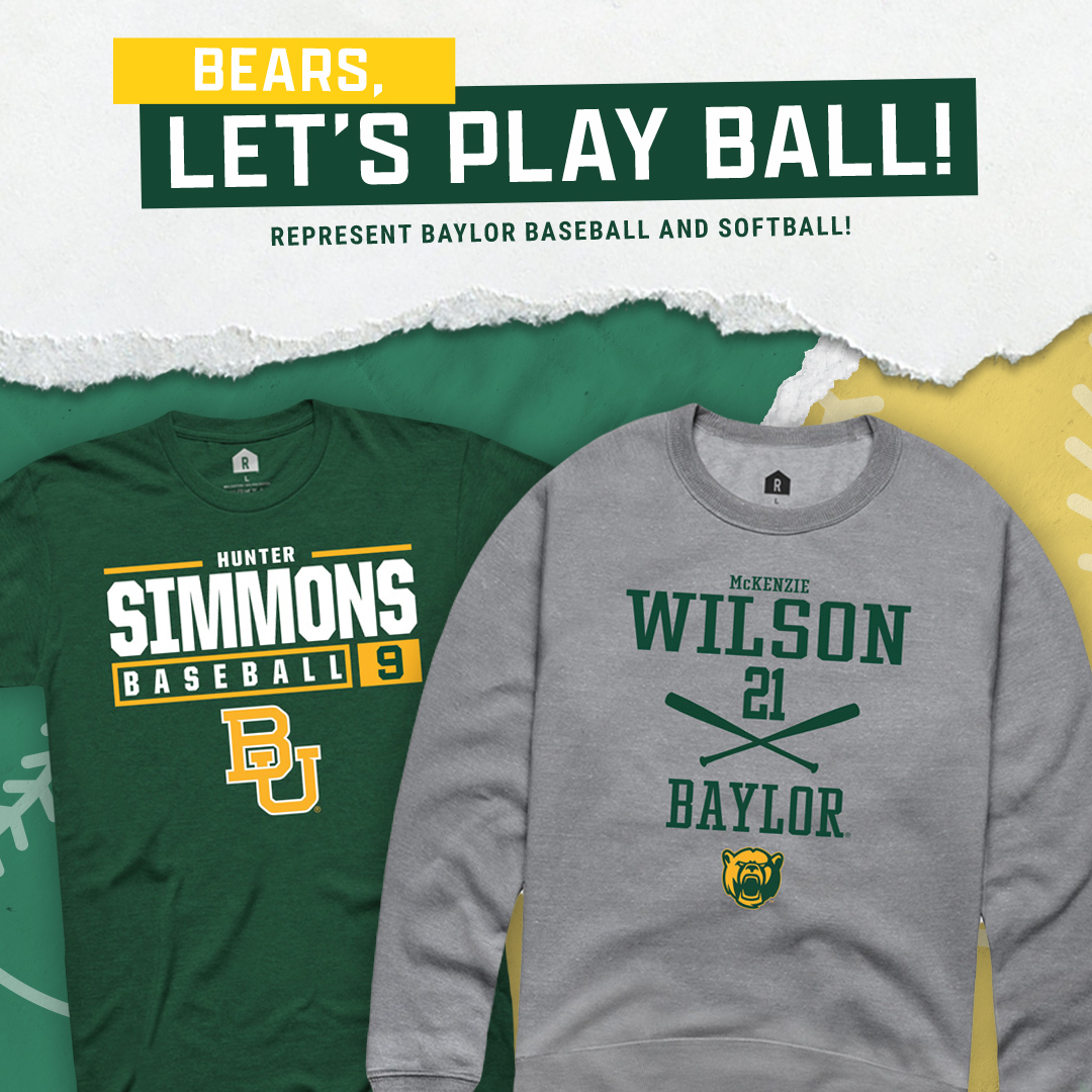 RallyDFW's tweet photo. You'll never strike out with this gear ⚾💚

Rep your favorite Baylor players with officially licensed gear!

#YourCityYourHouse | https://t.co/AuXi8CGw9f https://t.co/cIdvM0D8Be