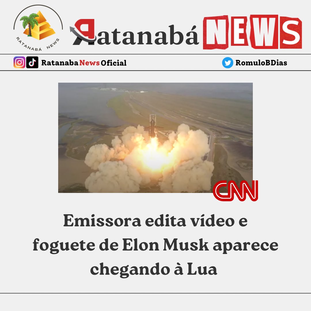 RomuloBDias's tweet photo. Emissora edita vídeo e foguete de Elon Musk aparece chegando à Lua https://t.co/aQDEE0GLxd