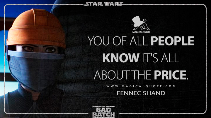 #FennecShand: You of all people know it’s all about the price.
#StarWarsTheBadBatch #TheBadBatch