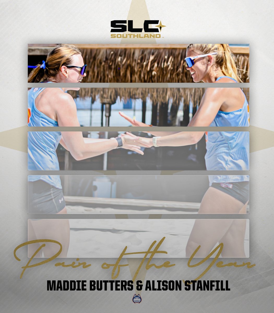 The 2023 Southland Beach Volleyball Pair of the Year:

Maddie Butters and Alison Stanfill, <a href="/HuskiesBeach/">HCU Beach Volleyball</a> 

#EarnedEveryDay