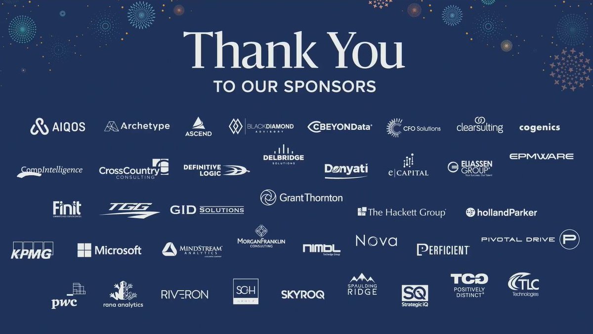 OneStream_Soft's tweet photo. Thank you to all our sponsors of #SplashDC! We made this #Splash one to remember 😉🎇
For more information on our sponsors and partners, visit our #partners page here: https://t.co/oQCZwTd2I3 https://t.co/NasoPP2uL2