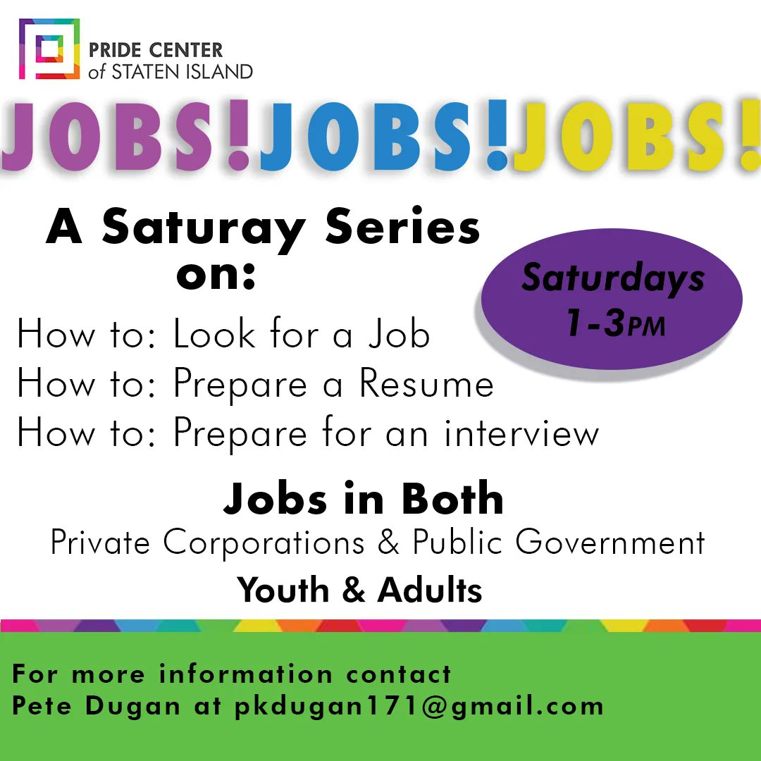 Our Saturday Series on jobs, which focuses on how to look for a job, prepare a resume, and prepare for an interview, plays a vital role in helping individuals achieve their career goals. For more information, contact Pete Dugan at pkdugan171@gmail.com