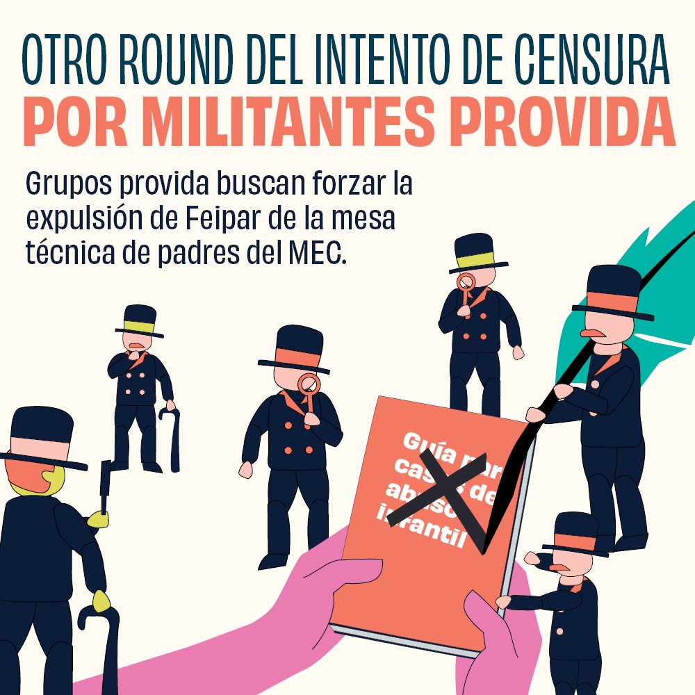 elsurti's tweet photo. Militantes provida que integran la Mesa Técnica de Padres del MEC intentaron forzar la expulsión de la organización @feiparpy del espacio de diálogo.

En este🧵te contamos sobre un nuevo intento de censura por parte de los grupos antiderechos. https://t.co/Xu8kfjGYtI