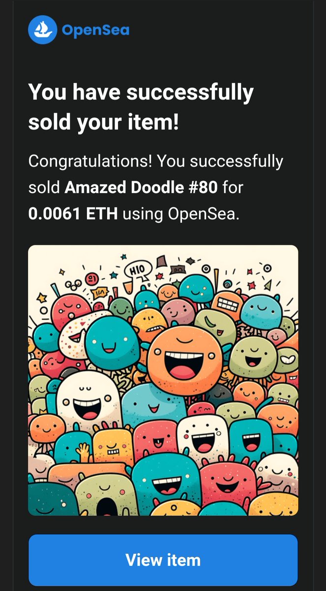 amazeddoodle's tweet image. SOLD 😍😍🔥🔥🔥🔥🔥
Thank you so much my dear friend @Clest1Crypto ❤❤❤
Thanks for your support 💙💙🙏

Only 4 items left 💥
Amazed Doodle to the moon 🚀🚀

#NFTs #nftcollectors #NFTProject #NFTartwork #NFTCollection #NFTMarketplace #nftart #NFTsales