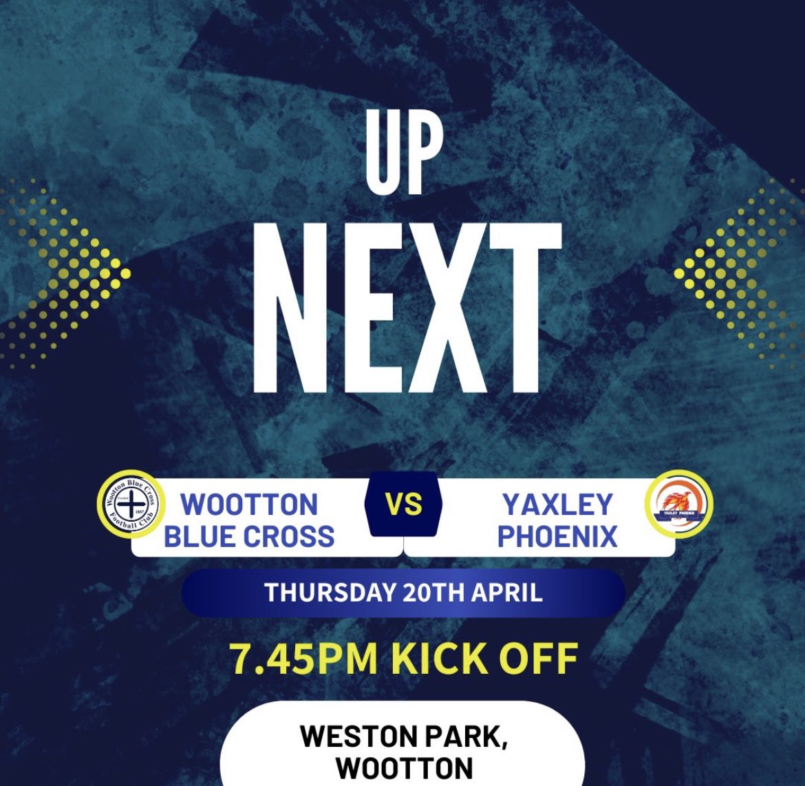 BlueWootton's tweet photo. Just under 3 hours til Kick Off… we’re ready for a midweek fixture under the lights at Wootton Blue Cross.

Come down and show the ladies your support! 

#UTBC 🔵✖️ https://t.co/VfANwU0eLT