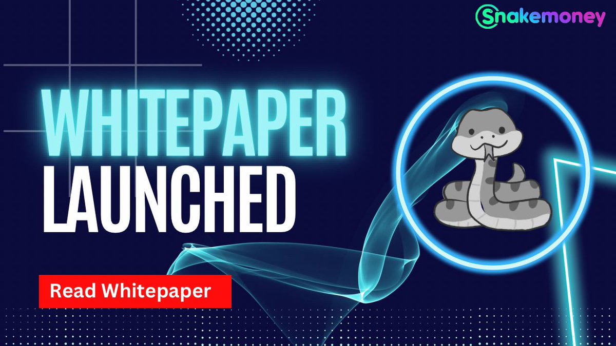 SnakeMoney_Game's tweet photo. SNAKE MONEY WHITEPAPER LAUNCHED! 🚀

Curious about $SNAM token and Snakemoney Game? 

Our whitepaper is now available for everyone to read. 👀 

Get all the information you need, including how to buy $SNAM token, in one place!

Link to whitepaper: 📎 https://t.co/Xr0Mfn29LJ https://t.co/eReR8af99Z