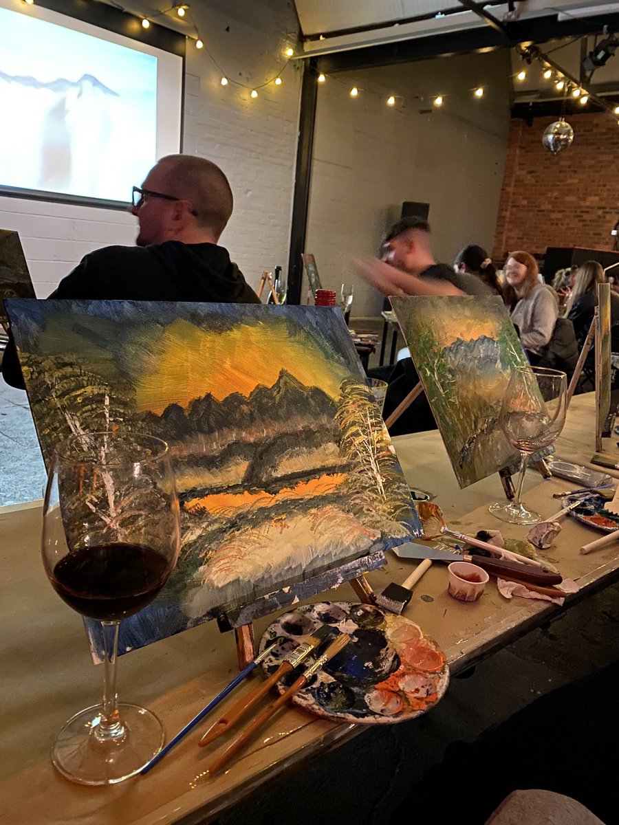 A lovely evening spent painting along with Bob Ross at the <a href="/TyneBankBrewery/">Tyne Bank Brewery</a> 🎨