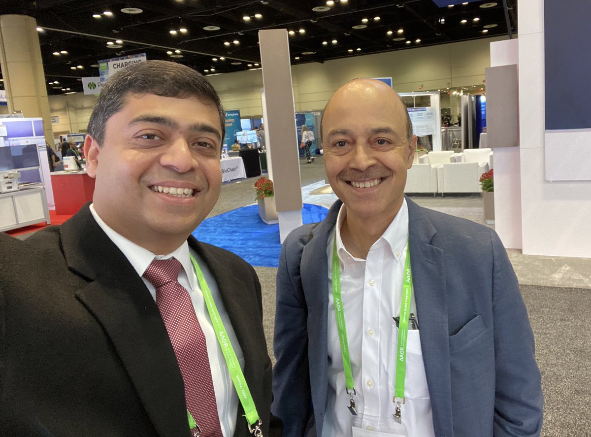 VivekSubbiah's tweet photo. Nice meeting with a great colleague @sonpavde ! It was inspiring to hear about your story & expertise in GU and your expansion into Phase 1 drug development in Florida. Looking forward to collaborating with you in the future! @AACR #AACR23 https://t.co/VOIwKgtDCW