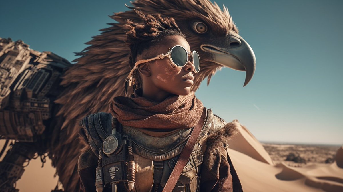BlakWob's tweet photo. Here are some of my creations from the past few weeks.
#midjourney #afrofuturism #desertwave #aiart #aiwob https://t.co/iKfejNlL7l