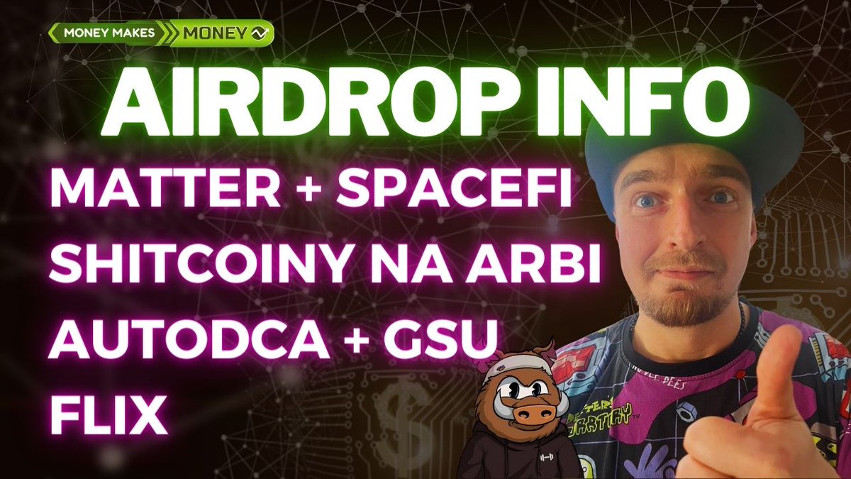 LewiczMichal's tweet photo. AIRDROP Info ✅ Dzisiejszy #UPDATE  
👉 Odbieramy #AIRDROP $Matter  
👉 #NFT od @spacefi_io  
👉 Roadmap od @GSUcoin  
Gdzie ten $Flix?🤔 
i jakies shitcoiny 💩 
Zapraszam 😉👍 
https://t.co/3GUDkMk8Zg https://t.co/m3imJ8bGnj