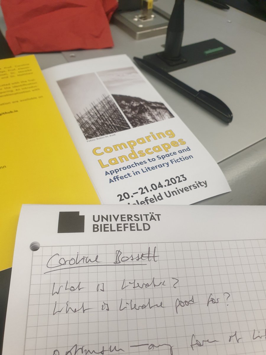 Jberenike's tweet photo. Science Fiction is rather comparative than escapist. Evening lecture by #CarolineBassett @CamDigHum #comparingLandscapes https://t.co/CHRloxrt5N