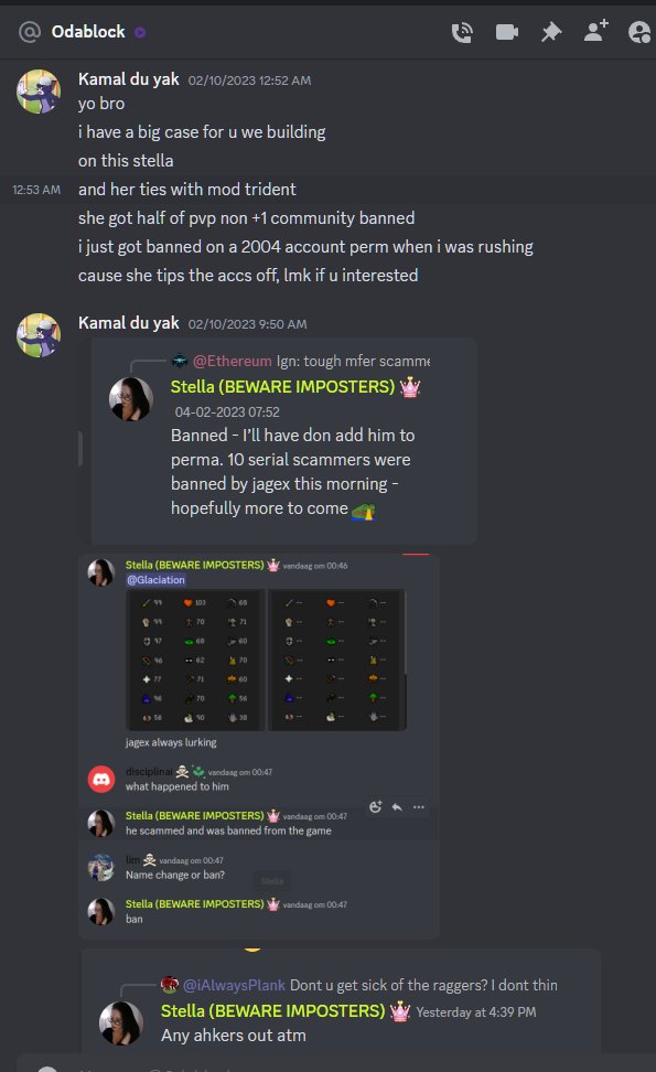 kamalosrs's tweet image. crazy how i was talking about this 2 months ago #jagex #odablock #falsebans #trident #stella