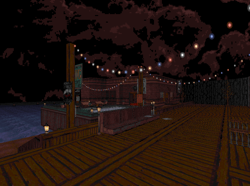 BloodDeathWish's tweet photo. Moved entire hotel across the boardwalk in E3M4 of Death Wish v2.0 for #Blood 🥵 Making edits so it meshes better w/rest of the map. Also added some shortcuts &amp; removed a key.

#leveldesign #retroFPS #retrogaming #horror #gamedev #indiedev #FPSgaming #gamedevelopment #buildengine https://t.co/eHEVJWsg36