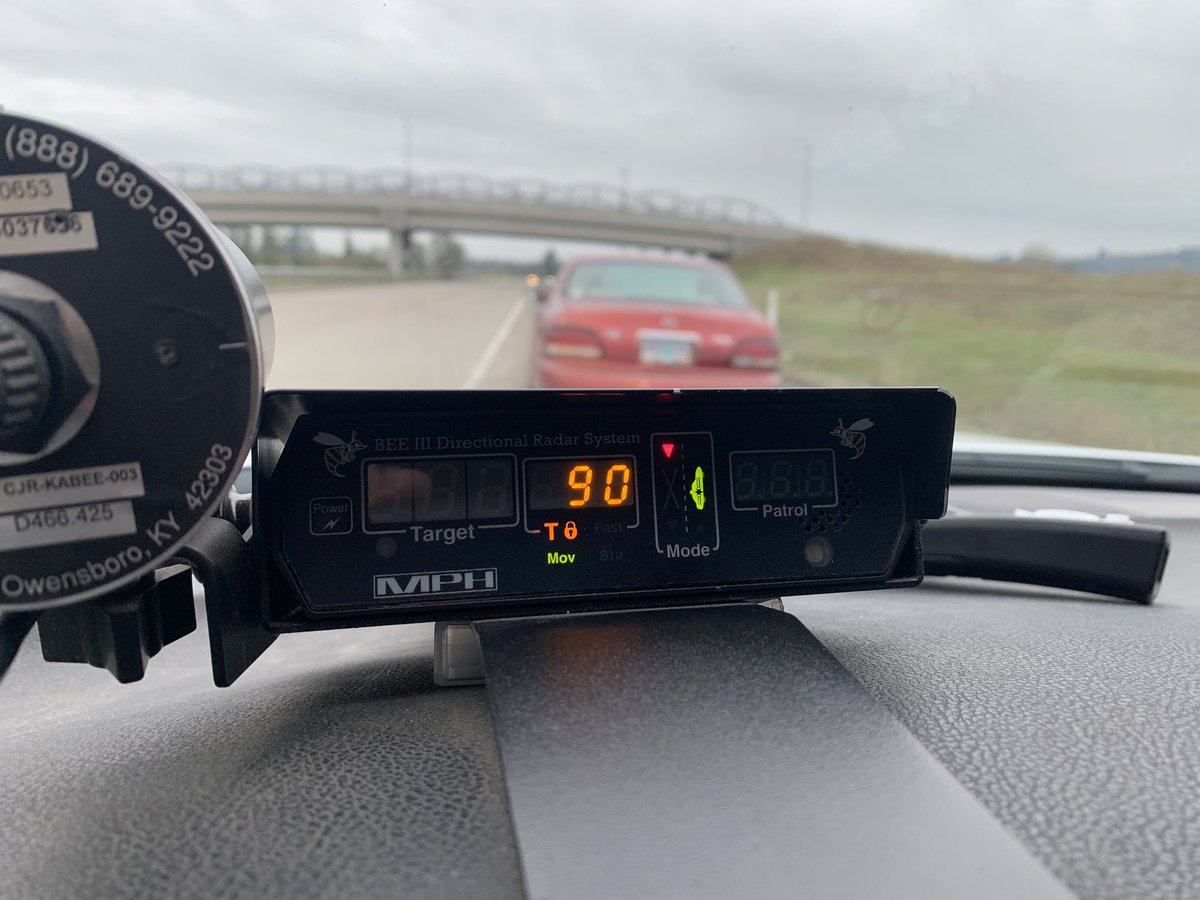 April is Distracted Driving Awareness Month.  Deputies continue to be alert to dangerous driving behaviors, like this vehicle stopped this morning on Highway 18 near milepost 57.5 driving 90 mph. #slowdown