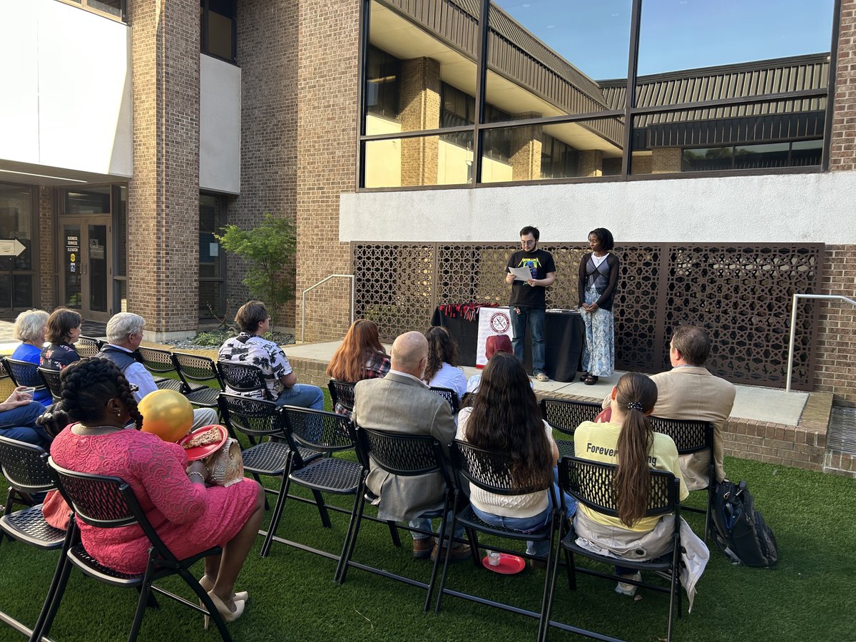 USCAEnglish's tweet photo. A busy week in the English Department! On Monday, we welcomed new members to our chapter of Sigma Tau Delta, the international English honor society, while also recognizing the accomplishments of this semester's graduates. We're proud of you all! https://t.co/xCH0JKFbtl