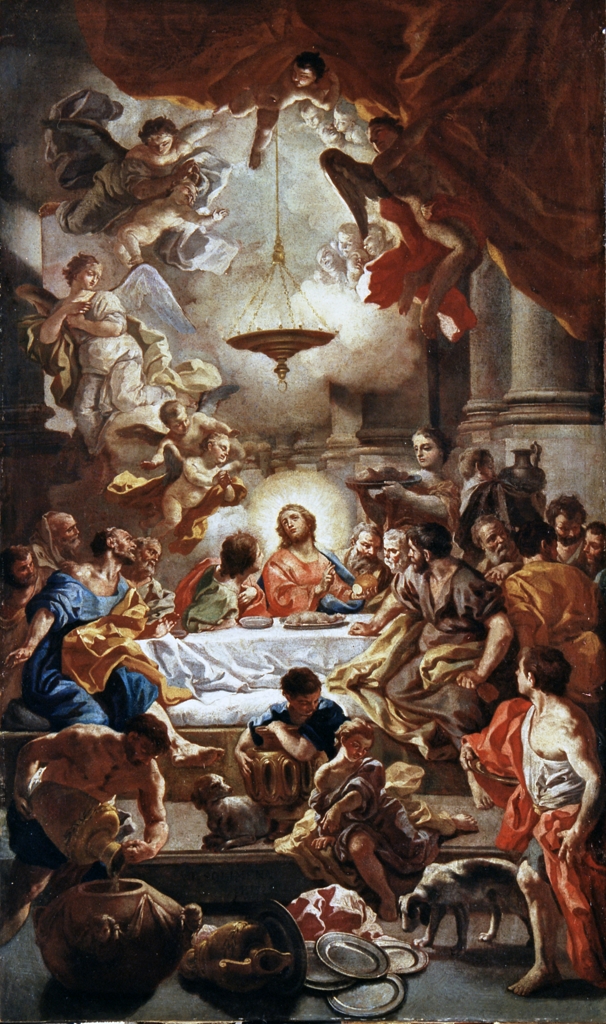 Montecitorio's tweet photo. Francesco de Mura, considerato uno dei grandi pittori del suo tempo, nasce a Napoli il #21aprile 1696.

Della sua vastissima produzione, sollecitata da committenti ecclesiastici e laici,  la Camera custodisce “L’ultima cena”, grande dipinto in olio su tela.

#ArteCamera https://t.co/aOxLP0thyX
