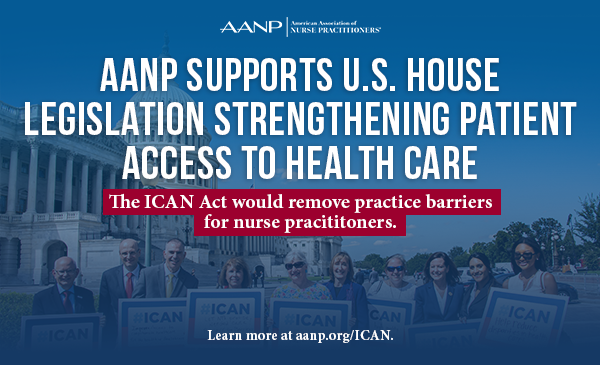 AANP_NEWS's tweet photo. AANP supports the H.R. 2713, the Improving Care and Access to Nurses (ICAN) Act, which would increase access to health care services for patients across the country by removing outdated federal barriers to care. Read more: https://t.co/a8E26zLw3q. #NPsLead https://t.co/1GMPS5s5yd