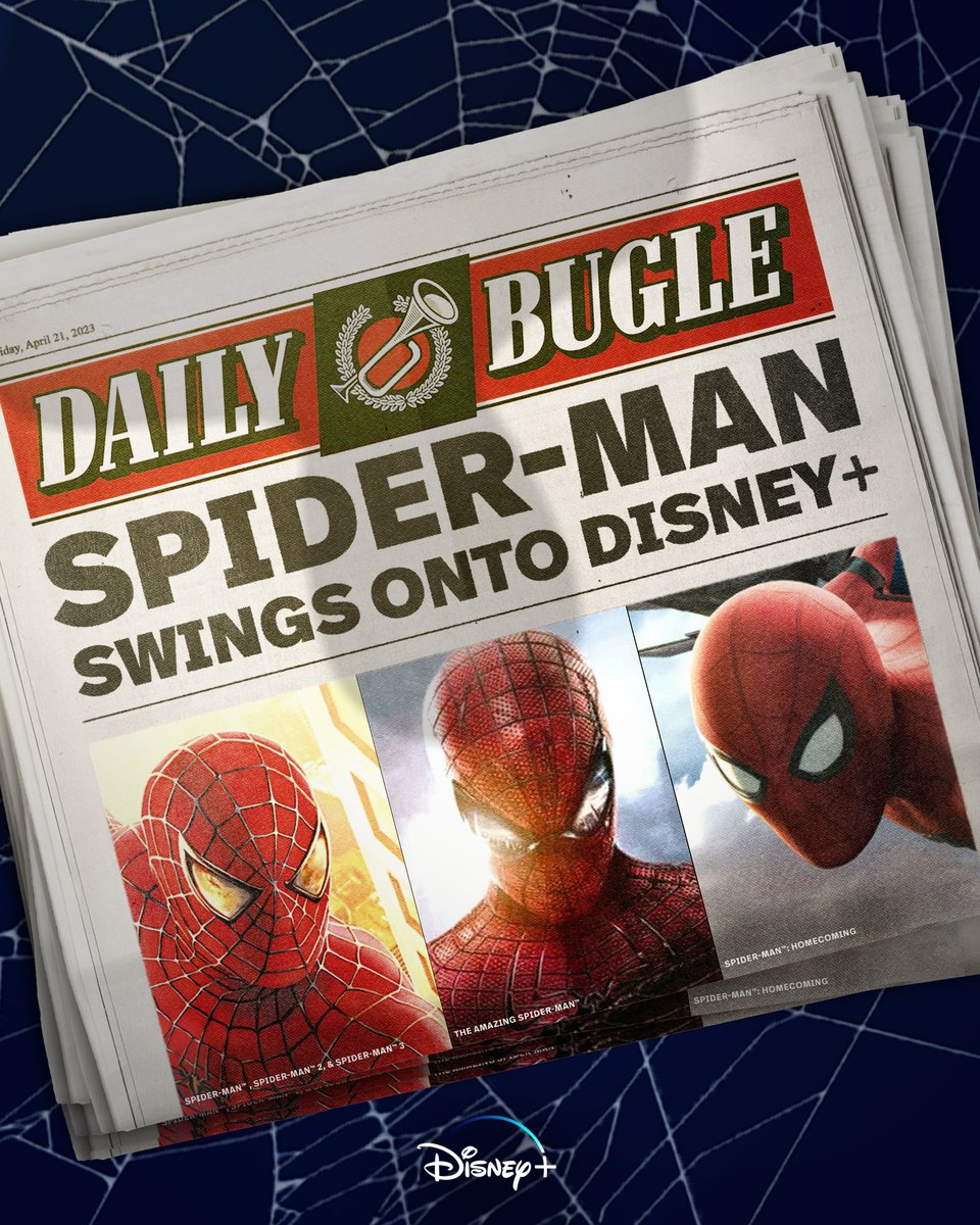 SpiderMan's tweet photo. Our Spidey-Senses are tingling. 🕷💢 These #SpiderMan movies are swinging onto #DisneyPlus! ⬇ https://t.co/MDiv4kfdoO