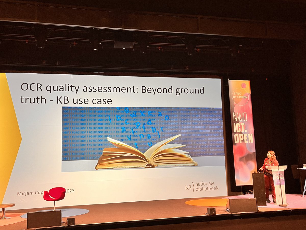 With compliments to my colleague, <a href="/CuperMirjam/">Mirjam Cuper</a> who presented the use case of <a href="/KB_Nederland/">KB Nederland</a> @KBNLresearch #ictopen2023