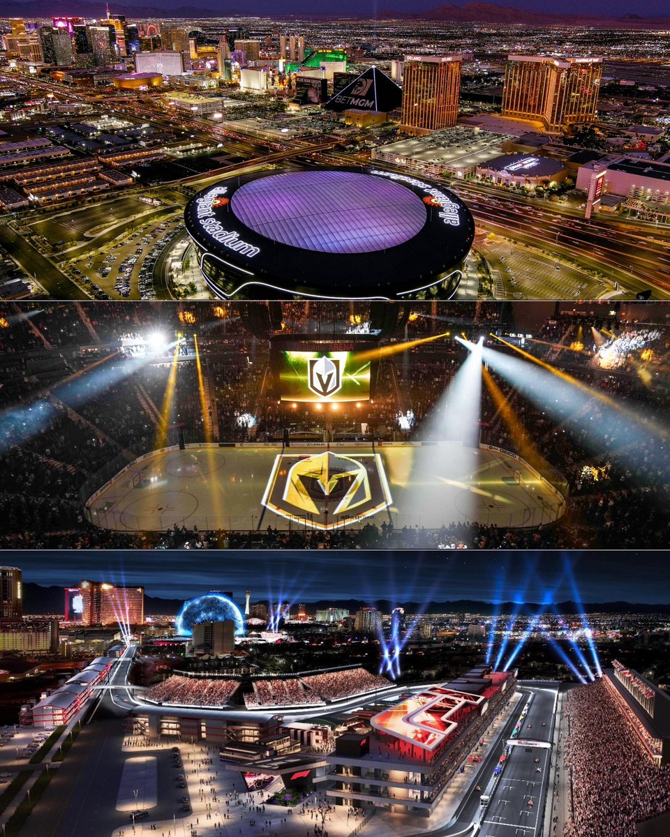 FOS's tweet image. In a 10-year period, Las Vegas will have added:

The A&apos;s
The Aces
The Raiders
The Desert Dogs
The Golden Knights
The Pro Bowl
A Super Bowl
An NFL Draft
A Final Four
A Formula 1 Grand Prix
A CFP National Championship