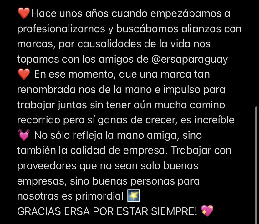 Gracias Ersa por estar siempre💕