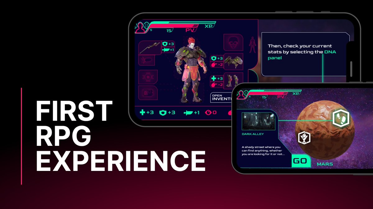 HumanDivergence's tweet photo. What about this first RPG on mobile? 🧬

⬇️⬇️⬇️ https://t.co/f8VRYhfPAu