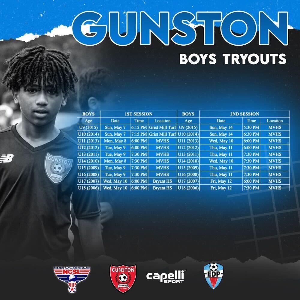 GunstonSC's tweet image. Travel tryout registration for 2023/24 is open and schedules are out! Make sure to register today, registration is free!

Experience the Excitement of a Club on the Rise: Join Us and Grow Together

gunstonsoccer.com/2023-tryouts/