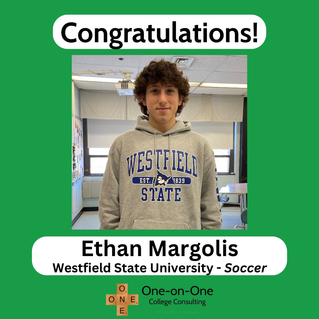 ConsultandCamps's tweet photo. Congratulations to Wakefield Memorial High School senior, Ethan Margolis on his decision to attend Westfield State University, where he will compete as a member of their men’s soccer team! Way to go, Ethan! Go Owls! https://t.co/WzcDIF8nfA