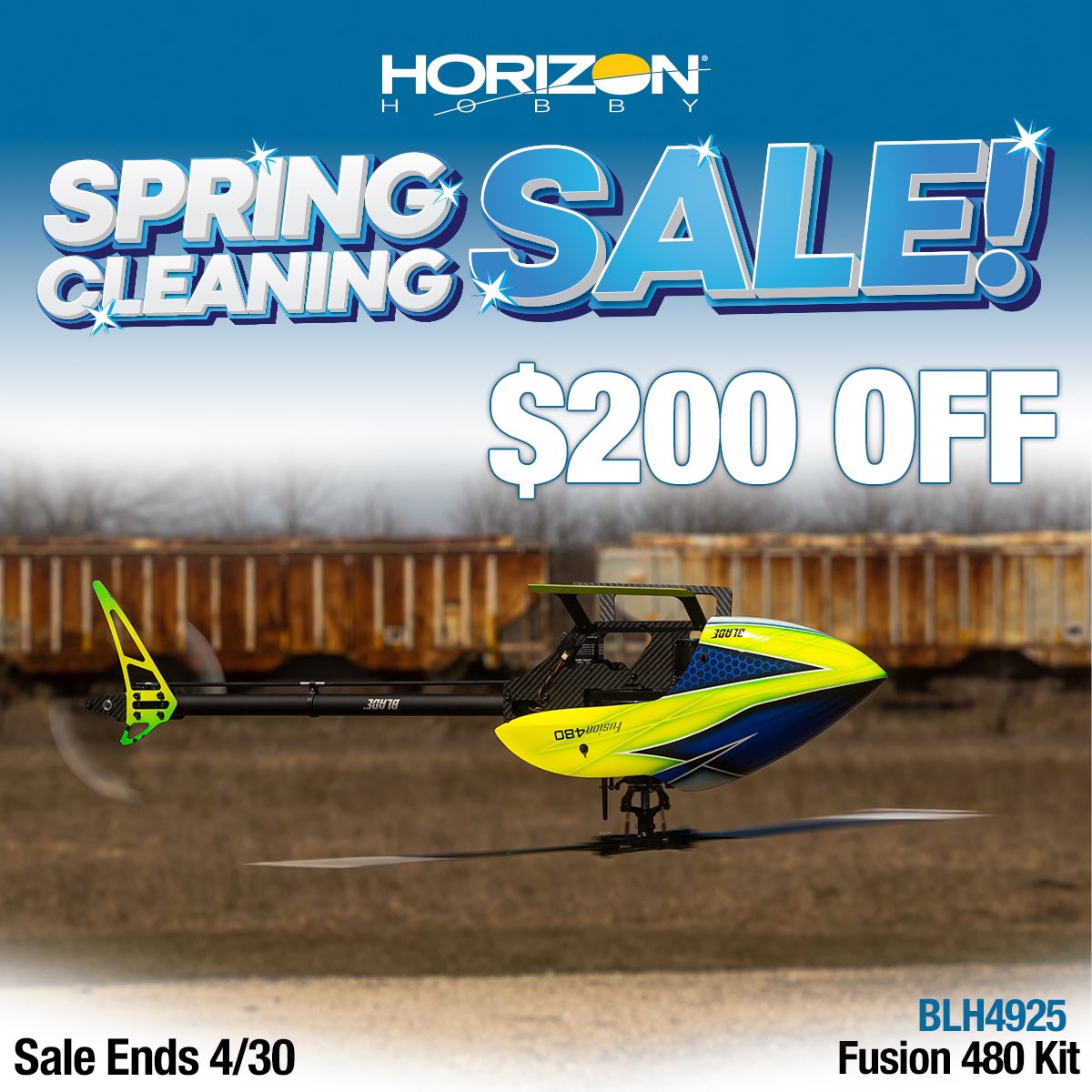 Horizon_Hobby's tweet photo. Save $200 on a Blade Fusion 480 Kit and beat the air into submission! 🚁💨

Available at your local hobby shop, or find all of the deals at https://t.co/6sh9U7GT7H
·
#horizonhobby #bladeheli #fusion480 #rc #rcheli #rchelicopter #radiocontrol #3dheli #helicopter #shoplocal https://t.co/2Zr98go6KL