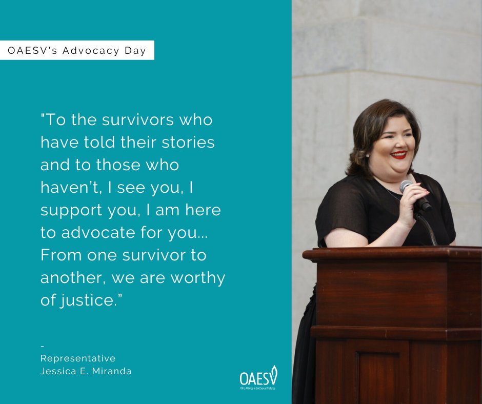 OhioAllianceESV's tweet photo. Thank you Representative Jessica E. Miranda, for fighting for the change that survivors need and deserve!
#ShapeOhioTogether #TheTimeIsNow #EmbraceYourVoice #OAESVAdvocacyDay #AdvocacyDay https://t.co/o2v4hwcN8n