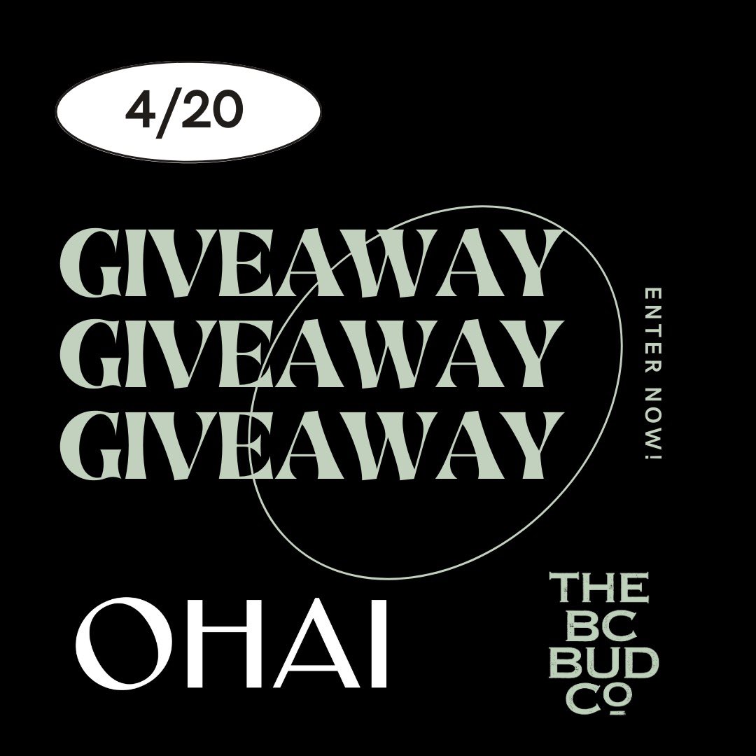 🚨 4/20 Giveaway Alert 🚨
It's our favourite day of the year, and we teamed up with Ohai to give away - a $100 Amazon Gift Card, an Ohai Essential Stash Box, an Ohai Joint Ring, A BC Bud Co hat and Hoodie! Enter here: instagram.com/p/CrQ42f5LQ-B/