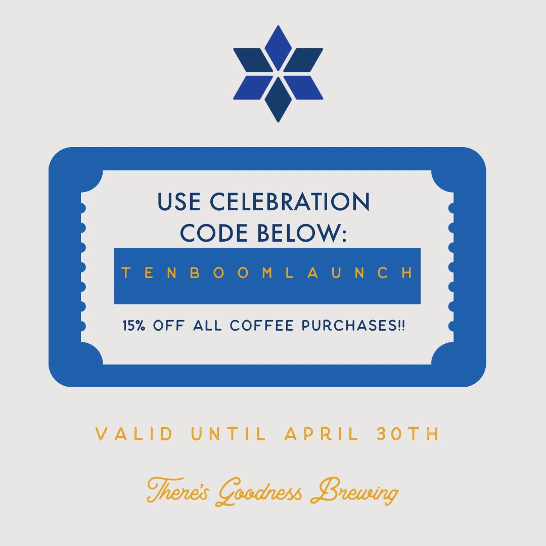 To celebrate our official launch, we are offering 15% off for the rest of this month! Use the code below to get your discount on all coffee purchases!

#theresgoodnessbrewing #coffee #israel #kosher