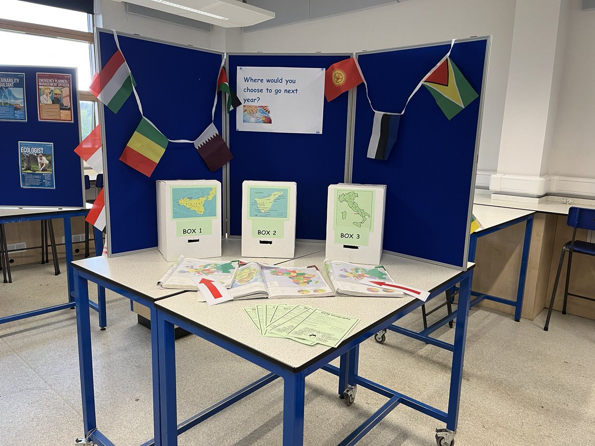 All ready for GCSE options open evening !  #teamgeography #opportunityforall