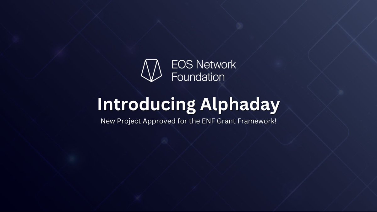 ✓ New Grant Approved ✓ The ENF Grant Framework just approved a milestone  driven grant for @AlphadayHQ, a crypto workflow aggregator that pulls in  news, on-chain data, social media, #Web3 services &