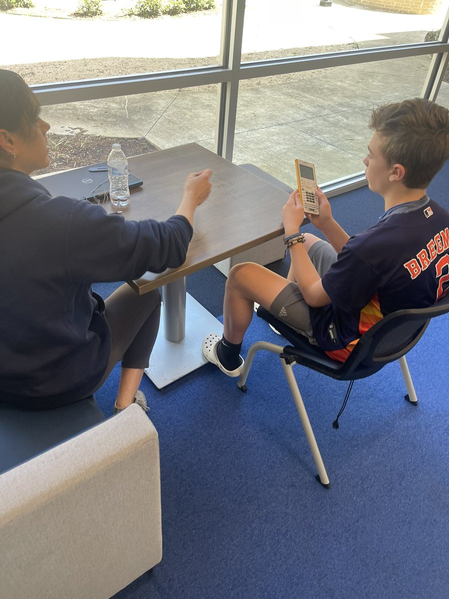 Jcm1st's tweet photo. When your building is designed with student success in mind, everywhere is learning space! Teachers can teach, and learners are able to learn in the most unique ways. #useitall #humbleisd #outoftheclassroom #personalizedlearning #middleschoolmath #alphaexcellence https://t.co/Fw9M9gx5A3