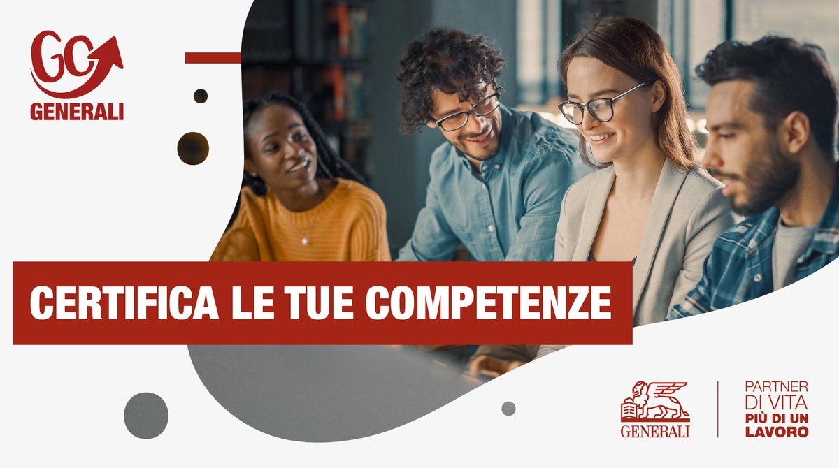 GeneraliItalia's tweet photo. Certifica le tue competenze con Go Generali! Problem Solving and Decision Making, Design Thinking, Neuromarketing, Sostenibilità e Project Management sono tra i corsi più seguiti. Iscriviti e da una marcia in più al tuo CV https://t.co/JfcuQwO80W
#PartnerDiVita #PiùDiUnLavoro https://t.co/rhiv6PONvk