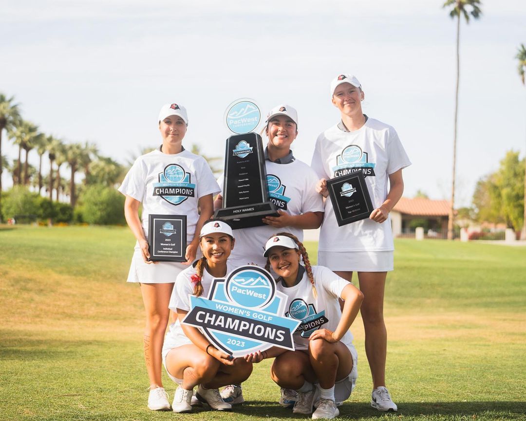Congratulations to the HNU women's golf team on winning the PacWest Championship!! 🏆 HNU's Lavinia Romito is the individual champion!! 🏆 GO Hawks! #holynamesuniversity 

📸 <a href="/sp_digitals/">𝑿𝑹𝑷 𝗡𝗼𝘁𝗶𝗳𝗶𝗰𝗮𝘁𝗶𝗼𝗻</a> @hnuathletics