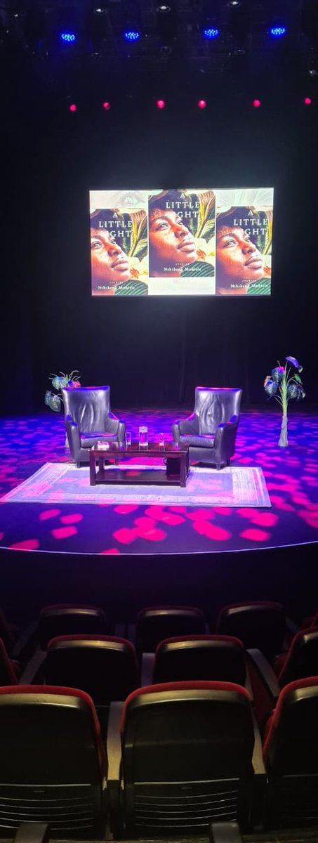 JacanaMedia's tweet photo. We are minutes away till showtime📚
@NthikengMohlele will be in conversation with @FredKhumalo at the @MarketTheatre
#ALittleLight https://t.co/3KeRpvHmM1