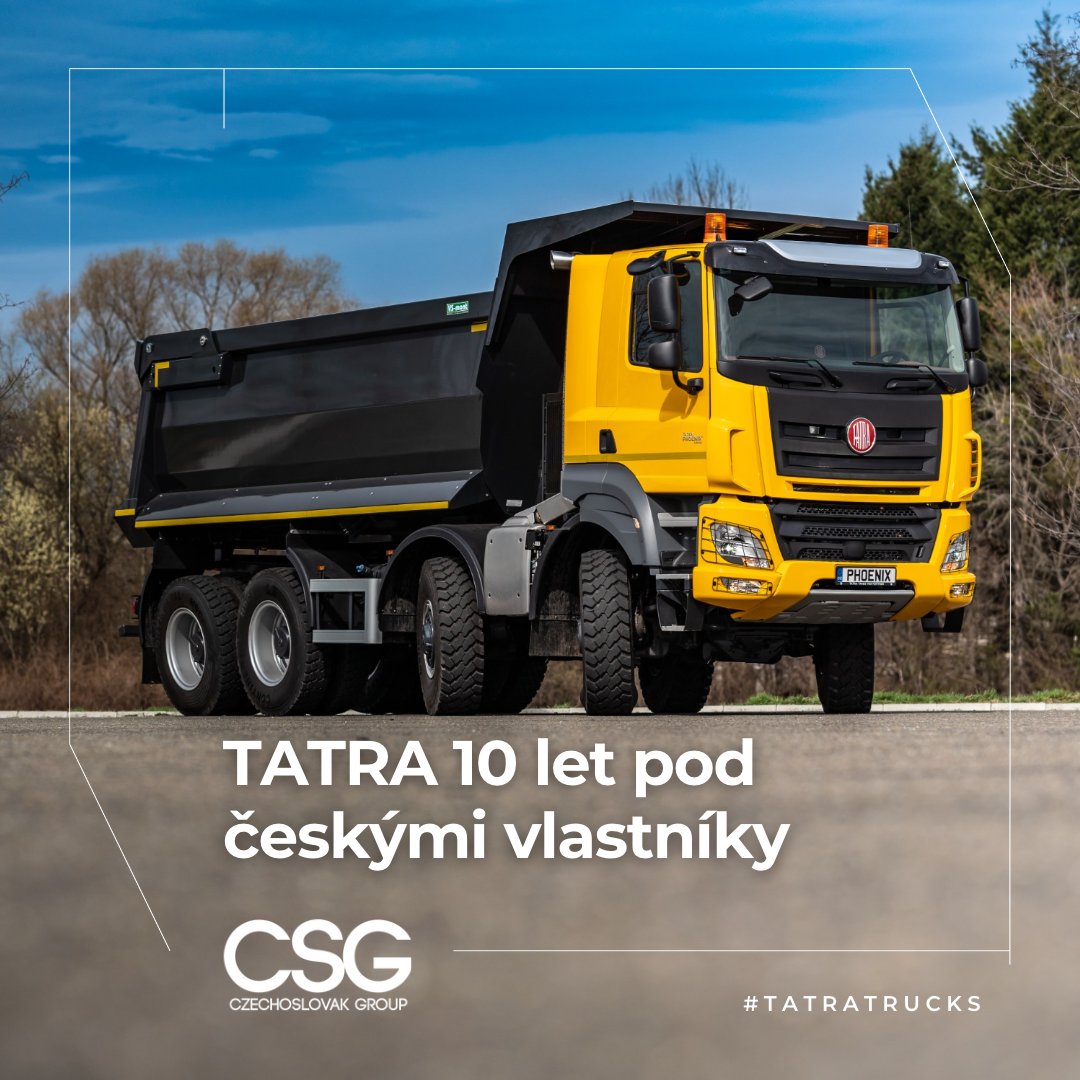 CSG_HOLDING's tweet photo. Dnes je to přesně 10 let, kdy se Tatra dostala pod křídla českých majitelů Czechoslovak Group a Promet Group 🎉🚛
A my jsme hrdí, že to byla úspěšná dekáda! Víc se dočtete na našem webu ➡️ https://t.co/XLHP1x6j2e
#CzechoslovakGroup #PrometGroup #TatraTucks #Tatra https://t.co/A0SEhfIfFo