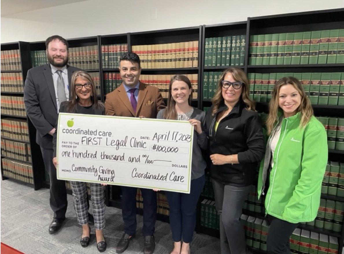 1stlegalclinic's tweet photo. We are beyond thrilled to announce that FIRST Legal Clinic has received a generous $100,000 grant from our amazing partners at @CoordinatedCare !!
This incredible support will help us continue to provide essential legal services to our community and empower those who need it most https://t.co/flFbb5OZda