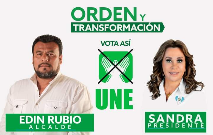 UNECHISEC's tweet photo. ¿Ya conoces al candidato a alcalde del municipio de Chisec? El es Edin Rubio, se encargará de llevar #OrdenYTransformación al municipio de Chisec y trabajará para que tengan más oportunidades y mejor calidad de vida. ¡#VotaUNE! 💚 https://t.co/lIgPz2ZwzS