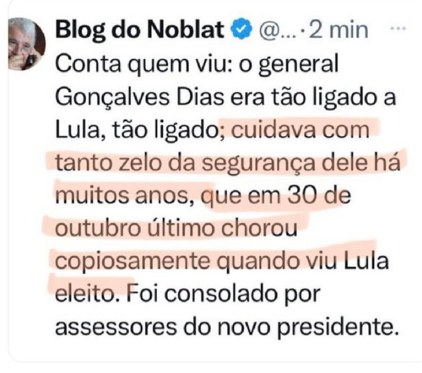 MissCopa's tweet photo. @CNNBrasil Ah sim o general q ta há 30 anos com Lula é bolsonarista infiltrado. Çei!

Narrativa desastrada que não tem a menor credibilidade. https://t.co/Pfc5x1bgYg